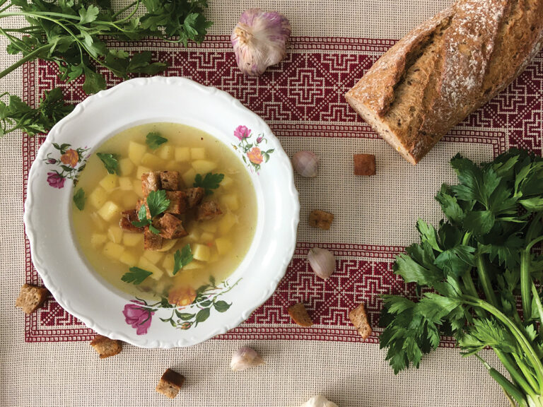Klasická česnečka – jihočeský oukrop