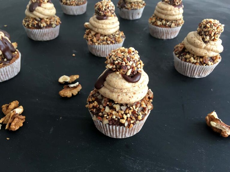 Ořechové cupcakes s čokoládou